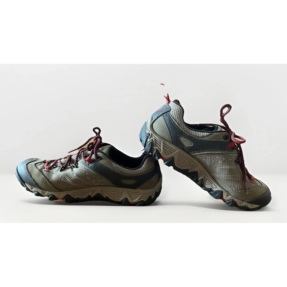 Merrell All Out Blaze Brown/Red Vent Mid Waterproof Hiking Boots Women's Size 11 - Picture 8 of 10